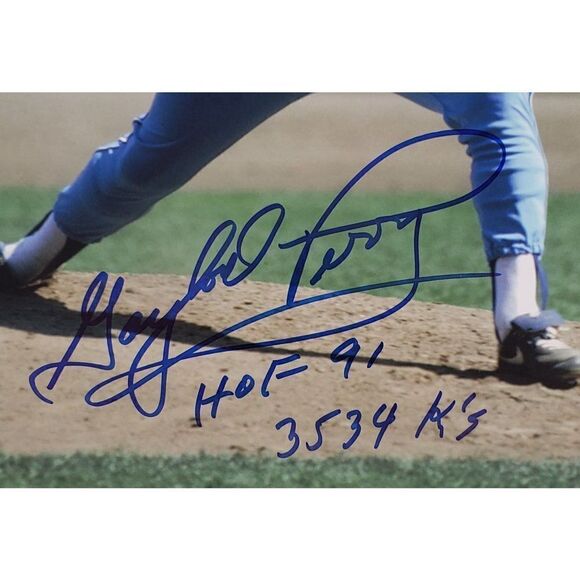 Gaylord Perry Signed Photo 11X14 HOF 91 Inscription JSA COA - Picture 3 of 6